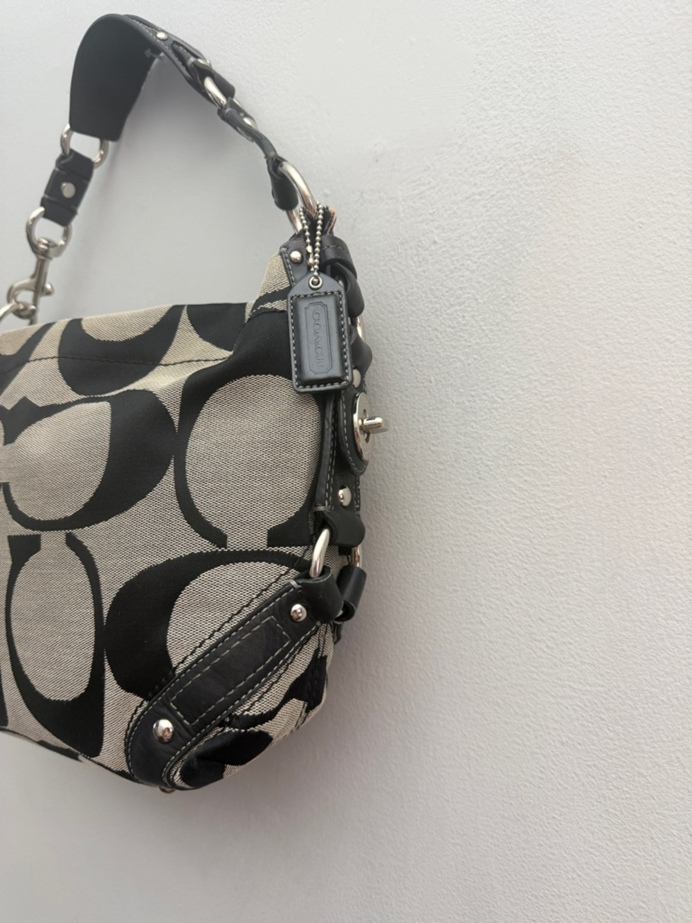 Vintage Y2K Coach Carly Signature C Hobo Bag - Picture 3 of 8